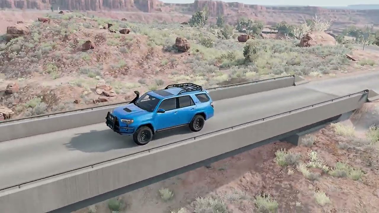 Dramatic Bridge Crash: Collision of Two Cars Shocks Onlookers
