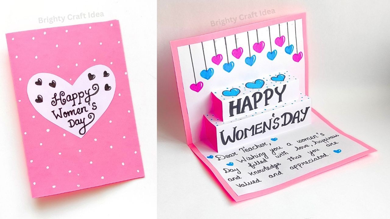 Easy & Beautiful Womens Day Card Ideas |❤️ Womens Day Greeting Card ❤️ | Special DIY Womens Day card