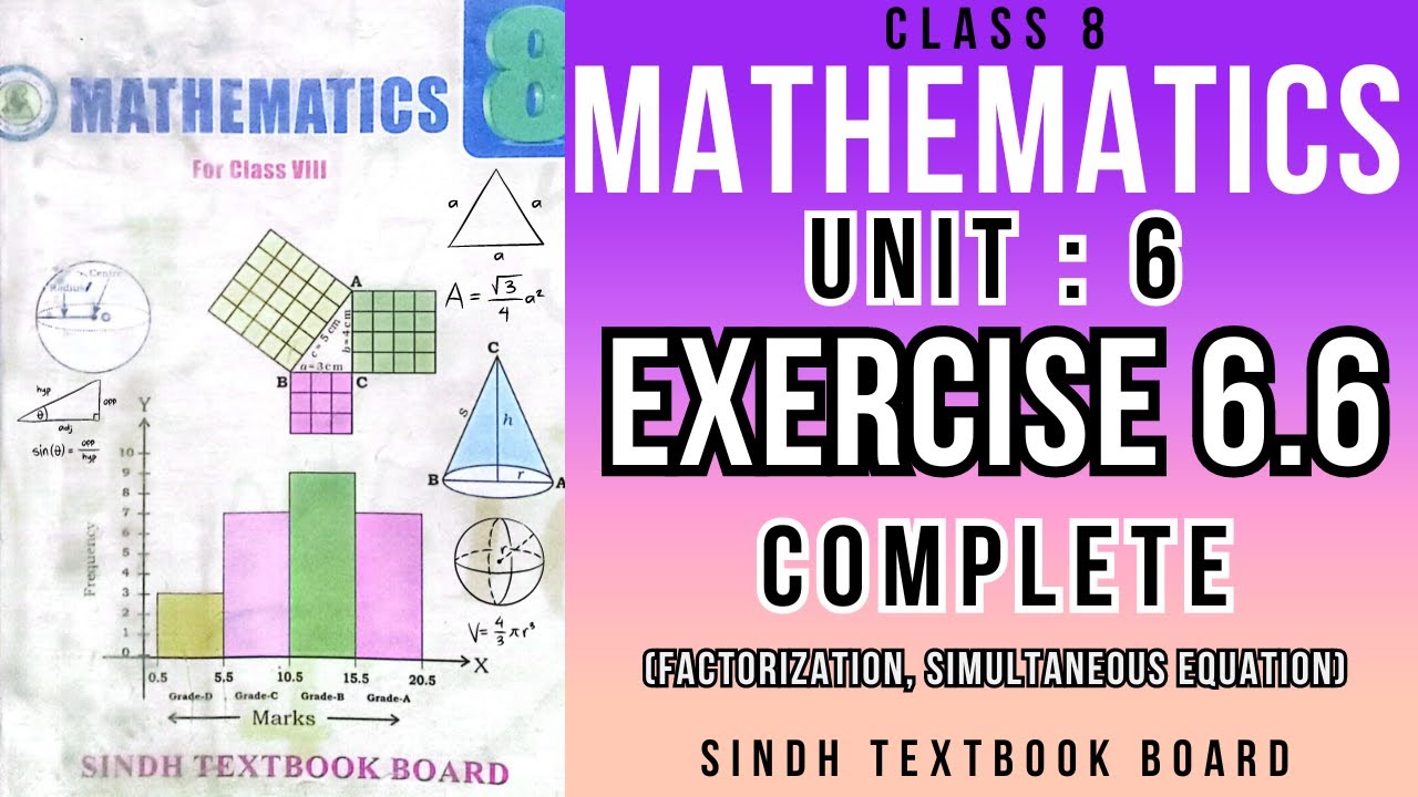 Exercise 6.6 Class 8 Mathematics Sindh textbook | Class viii Mathematics