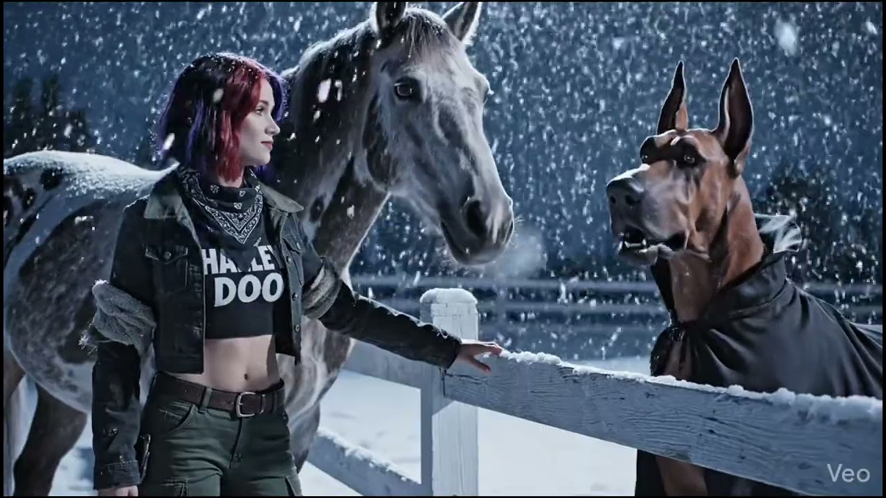 The Harleyverse movie... Heading to the horse barn...