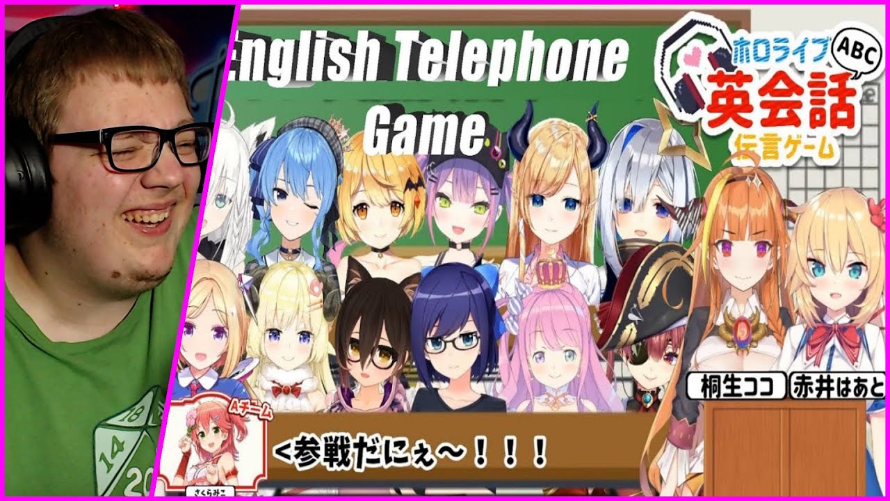 HOLOLIVE REACTION! Hololive English Telephone game