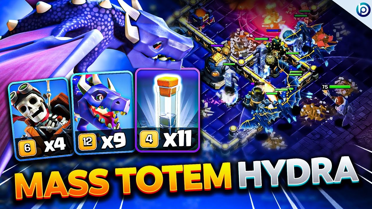 Hydra With MASS Totems is Insane | TH18 Attack Strategy