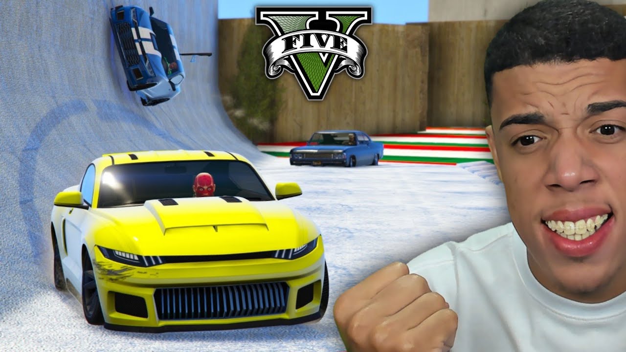 GTA V Online: CORRIDA VAI e VOLTA NA PISTA ZIG ZAG COM GELO! ( RD DOMINOU )
