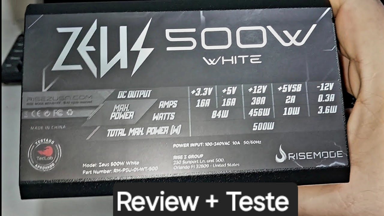 Fonte Rise Mode Zeus 500W White | Review + Teste