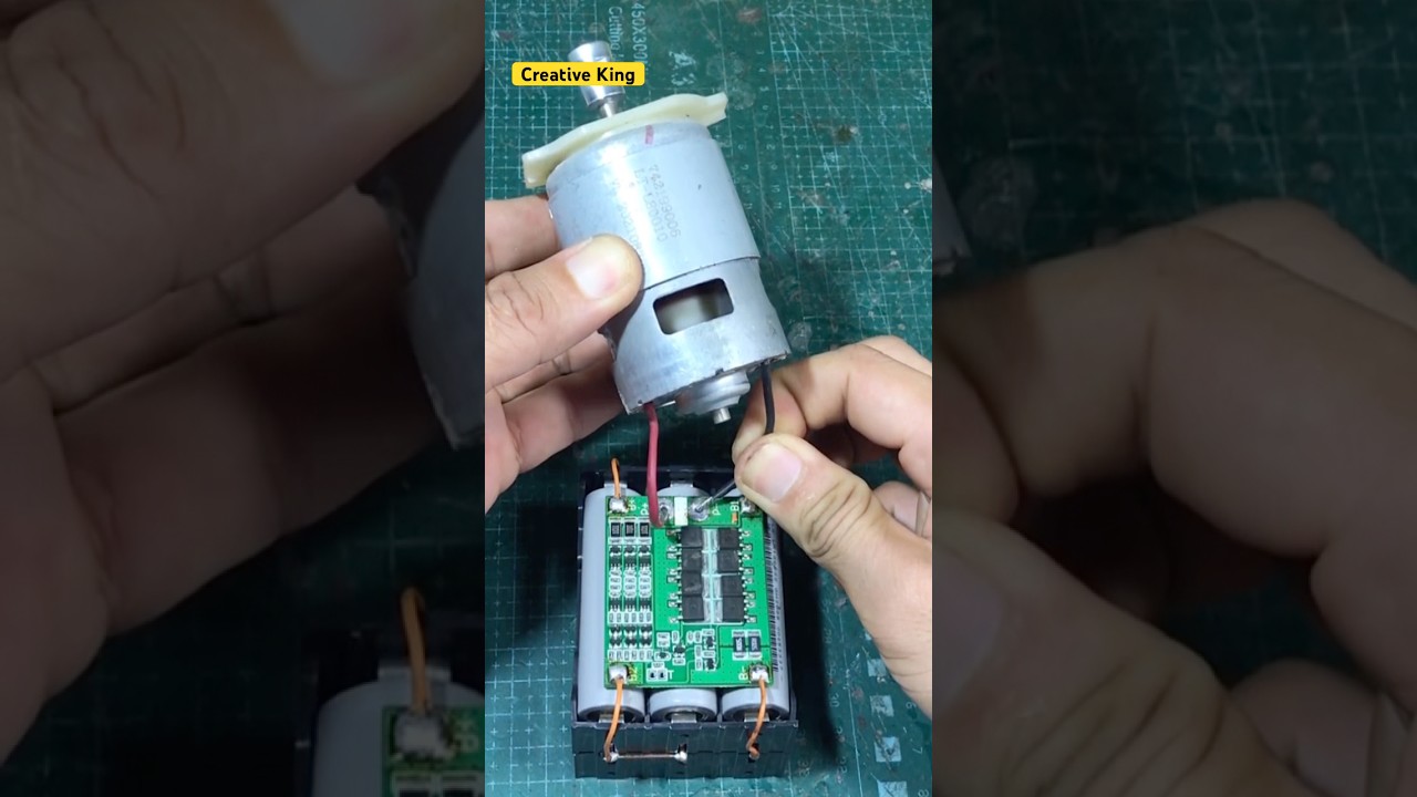 DIY high capacity 3S 2P 12.6V battery block #shorts