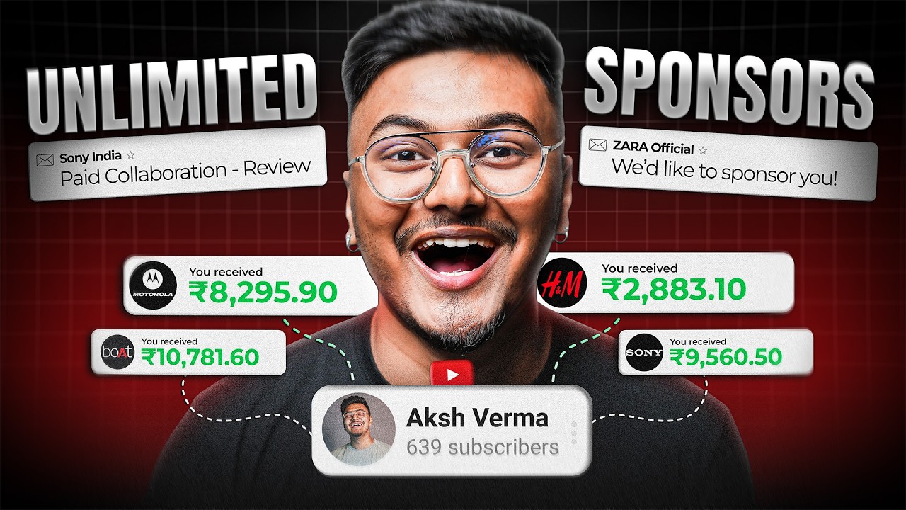 How to Get Sponsorship on YouTube (Small Channel) | YouTube Sponsorship Kaise Le 🔥