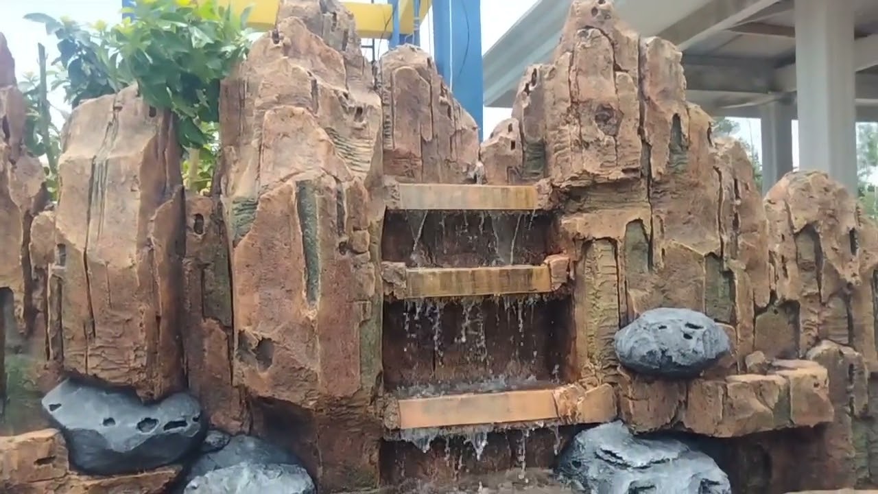 Pengecatan Relief Taman Air  Terjun Dan Kolam Ikan Koi ,, Madura Decoration 