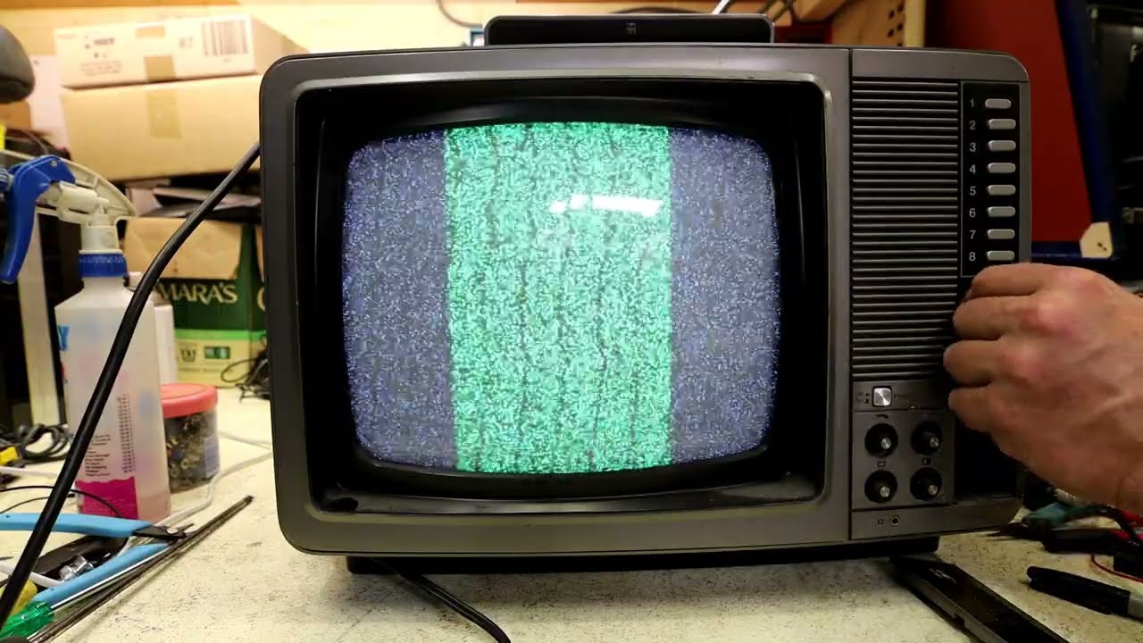 National TC1302 CRT TV Check and Service