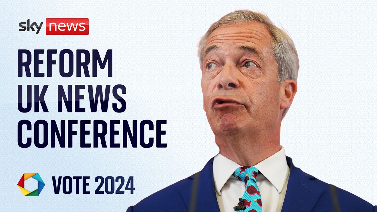 Nigel Farage hold news conference as Reform UK overtakes the Tories in YouGov poll