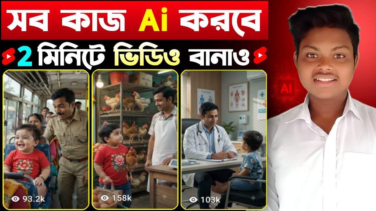 Ai ভিডিও তৈরি🔥Ai Video Generator Free | Ai Video Kivabe Banabo | How To Make Trending Ai Video Free