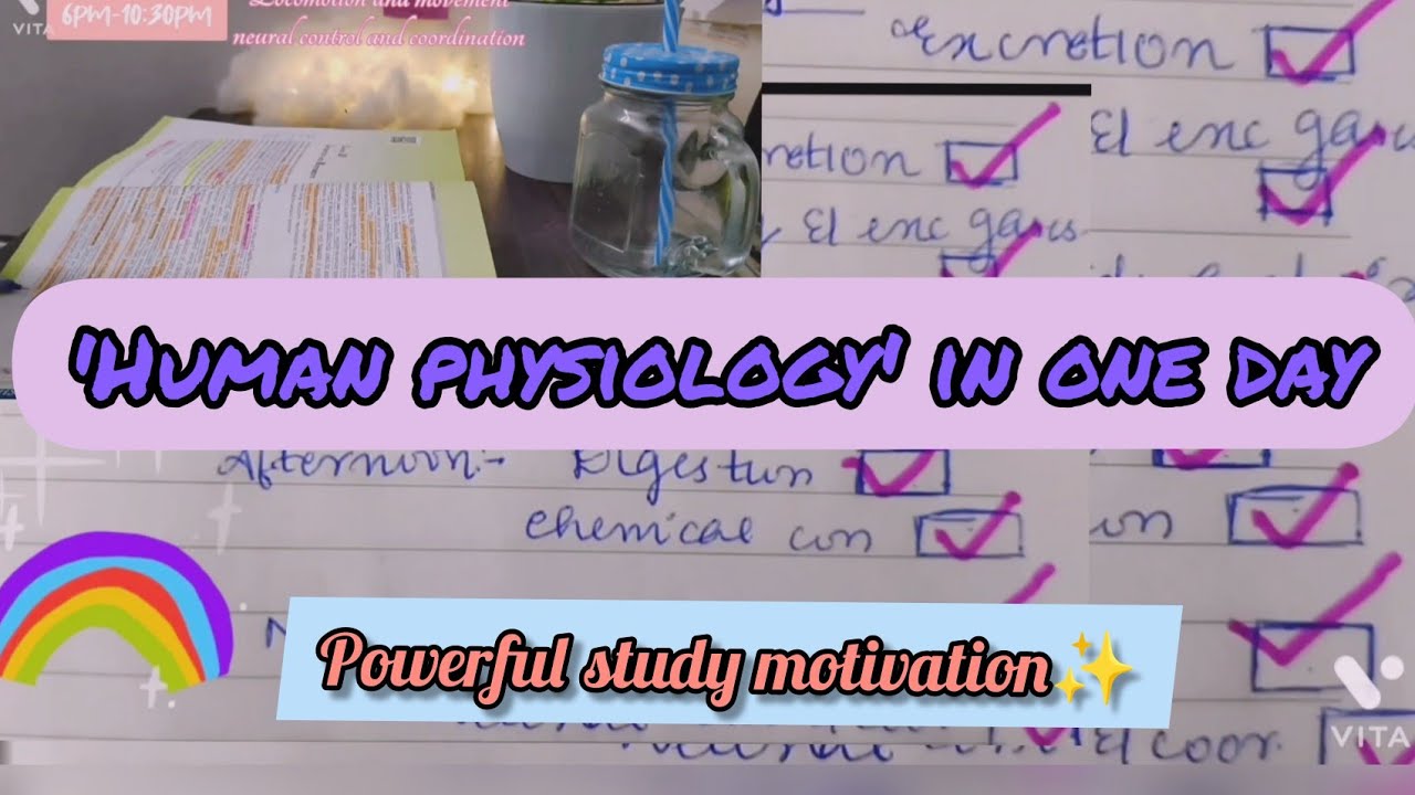 How I completed the whole 'Human physiology'chapters in one day|Study motivation| #neetmotivation
