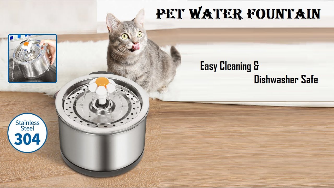 # Cat & Dog Water Fountain Stainless Steel with Smart Pump and LED Indicator # Aone Shopping Deal