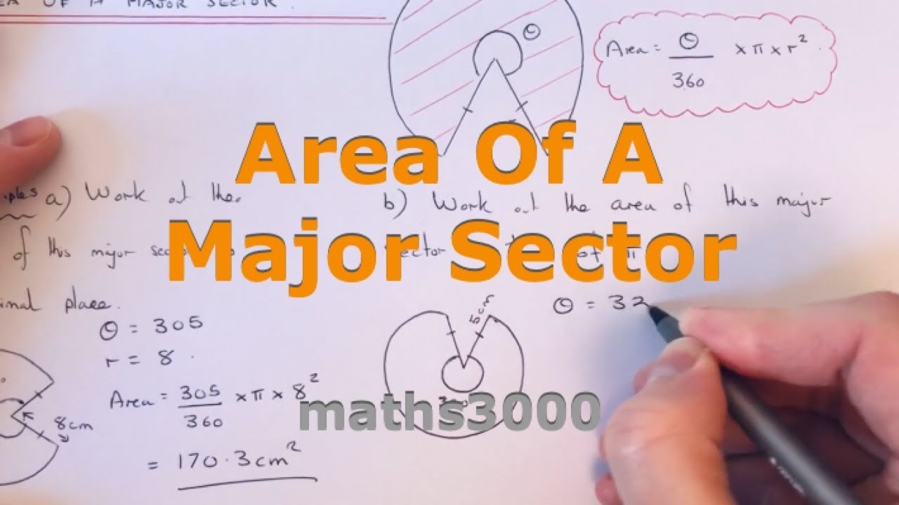 Major Sectors. How To Find The Area Of A Major Sector With And Without A Calculator.
