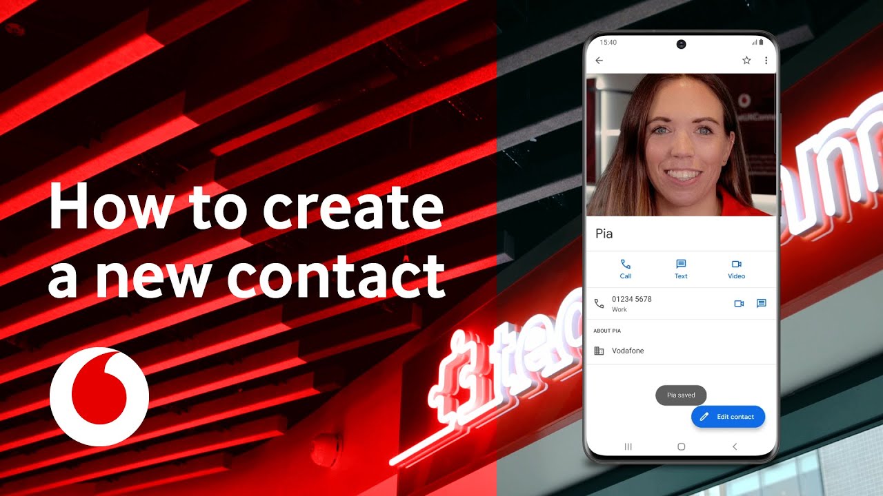 How to create a contact | Android Phone | Tech Team | Vodafone UK