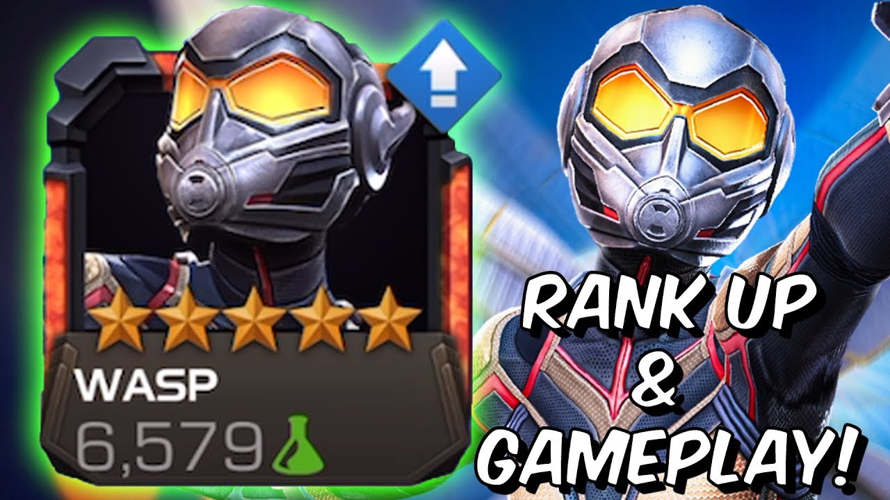 5 Star Wasp Rank Up, Abilities & Gameplay - Marvel Contest Of Champions 2018