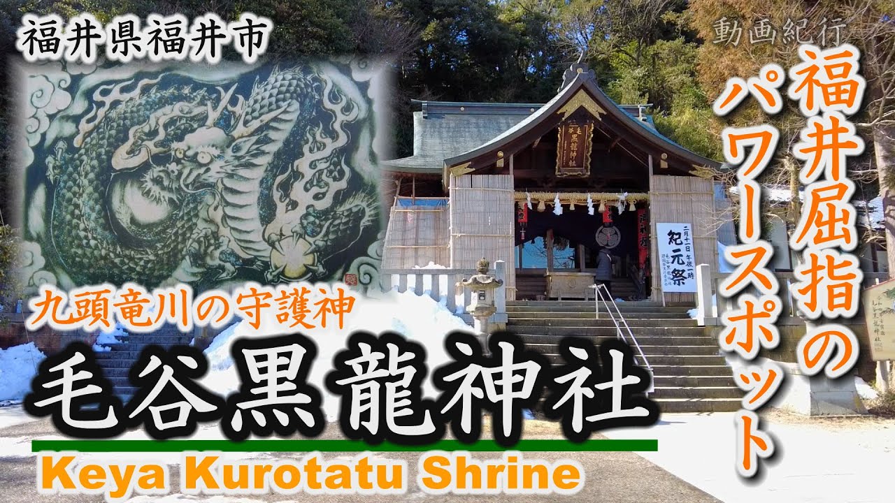 九頭竜川の守護神「毛谷黒龍神社」屈指のパワースポット～福井市【動画紀行・福井県】Keya Kurotatu Shrine