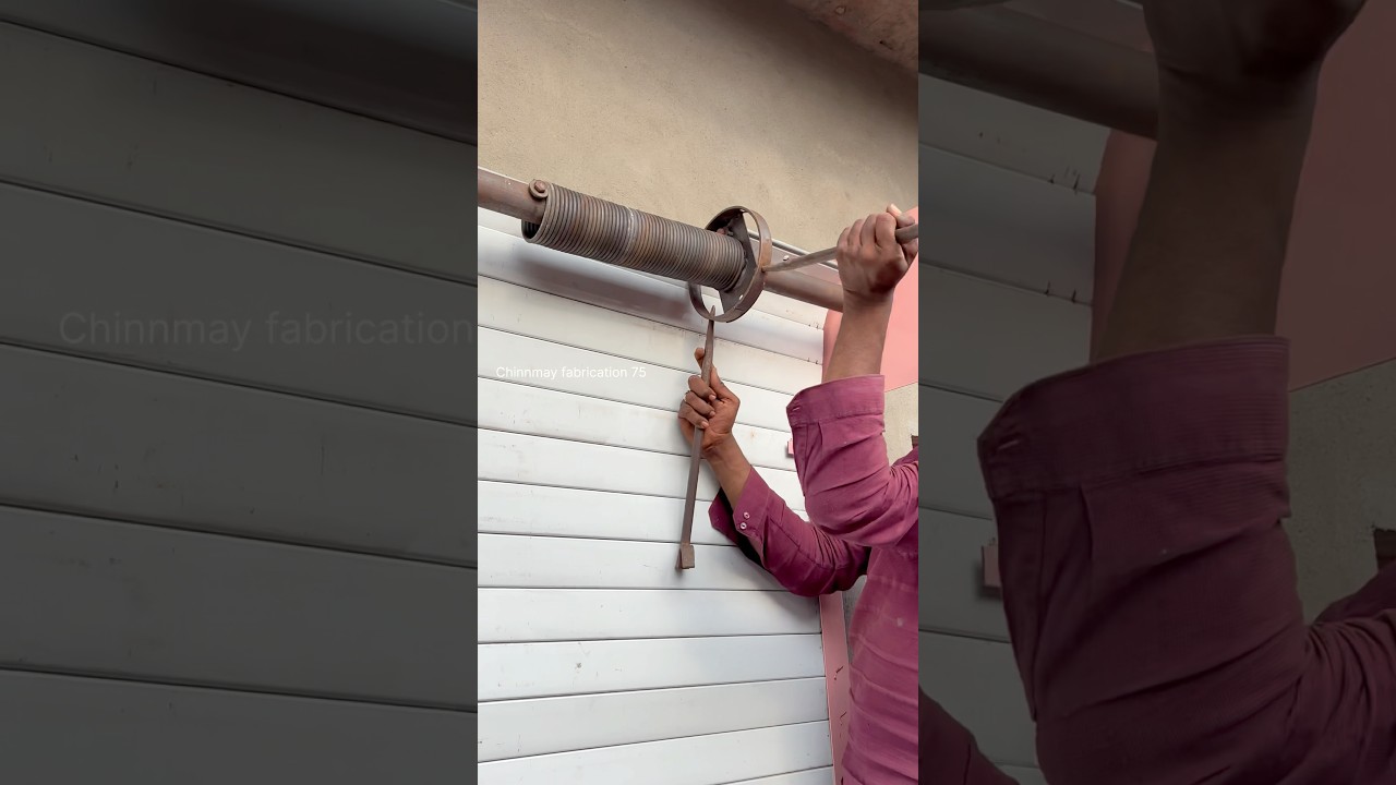 How to rolling shutter spring tension #gate  #fabricationwork #shutter