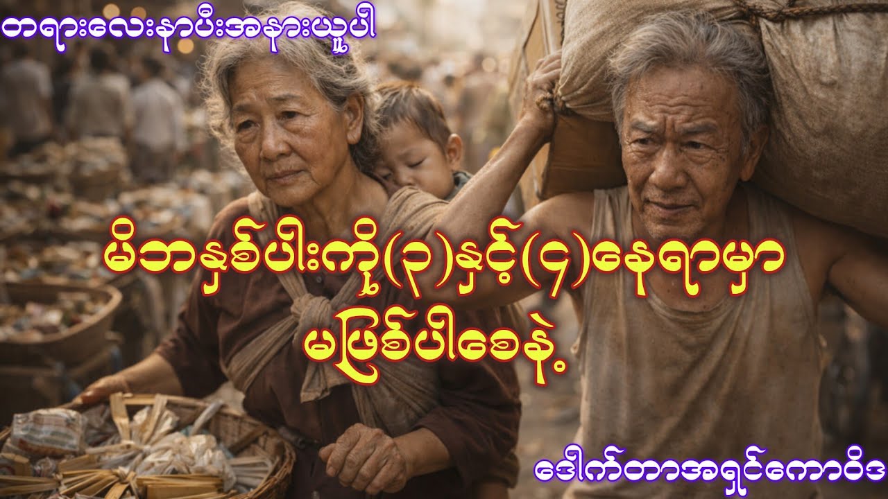 မိဘနှစ်ပါးကို၃နှင့်၄နေရာမဖြစ်ပါစေနဲ့ ( ဒေါက်တာအရှင်ကောဝိဒ )