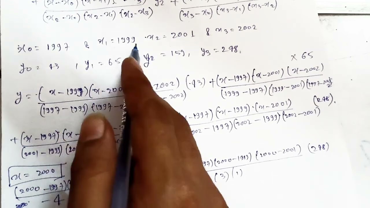 Lagrange interpolation formula Example 2