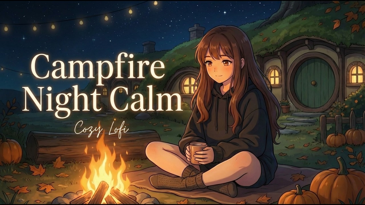 Campfire Night Calm 🔥 | Cozy Autumn Lofi to Relax & Unwind
