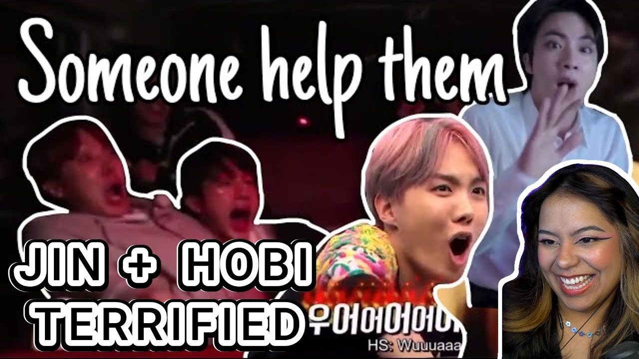 No one is as scared as Jin +Hobi the iconic terrified duo | FIRST TIME REACTION