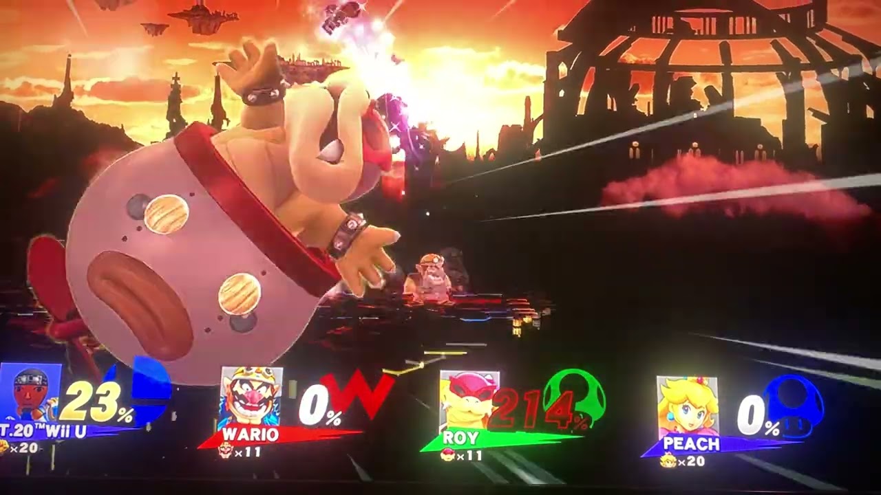 Super Smash Bros Wii U T.20 & Peach, Battlefield 3/8