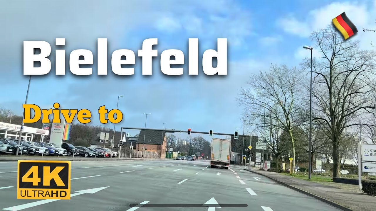 Drive Gütersloh to Bielefeld, Germany 🇩🇪|[4k]!
