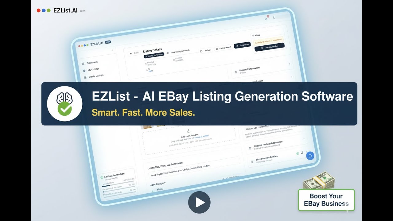 EZList - AI eBay Listing Generation Software