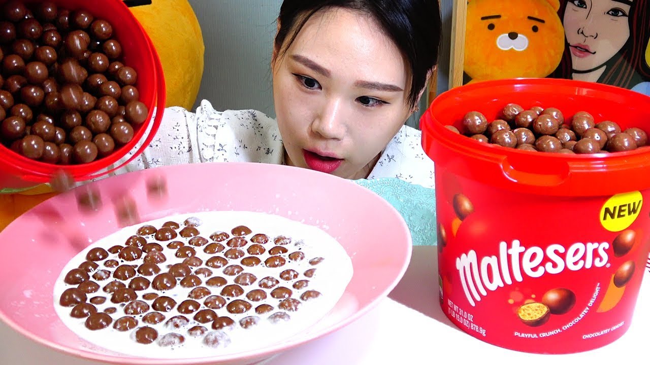 또똣한 생크림우유에 몰티져스 말아먹기222 먹방 Mukbang