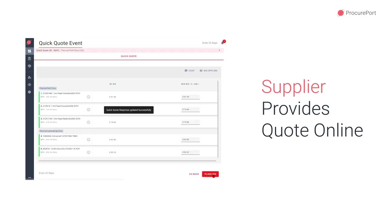 Request for Quote Software (RFQ software)