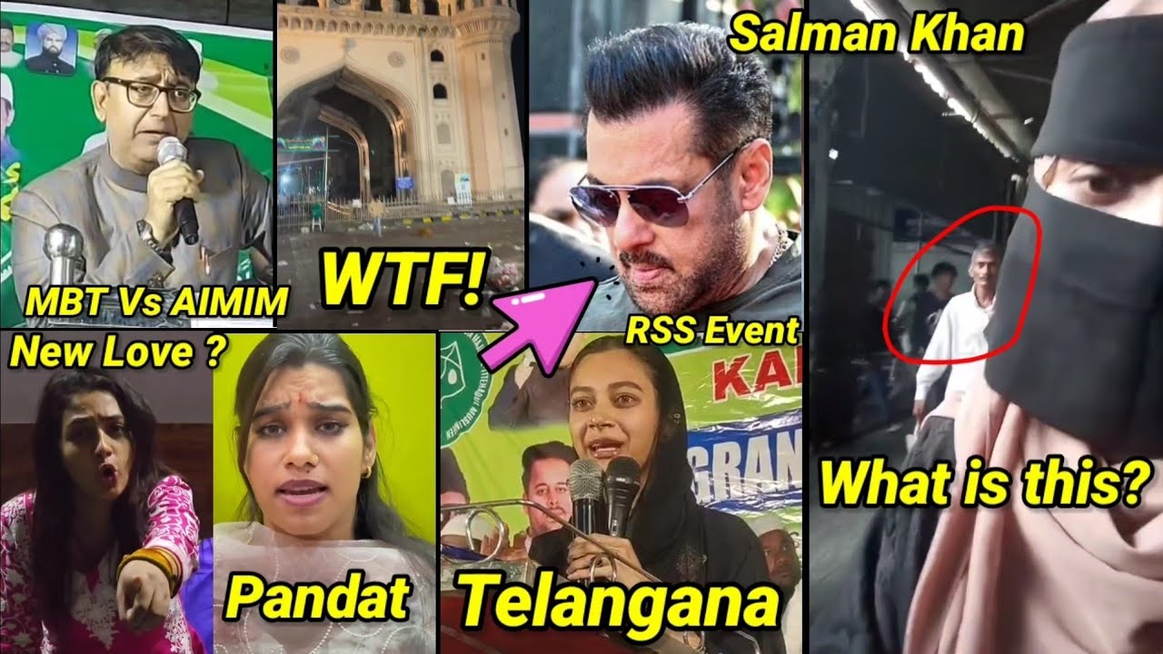 Salman Khan RSS Ke Event Me, Owaisi Vs Amjedullah Khan, Sahar Shaik, Ghooskhor Pandat, Charminar Hyd