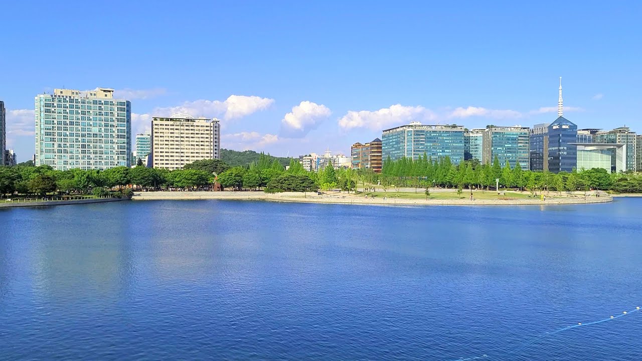 [4K] Прогулка по парку озера Ильсан, крупнейшему искусственному озеру в Корее.