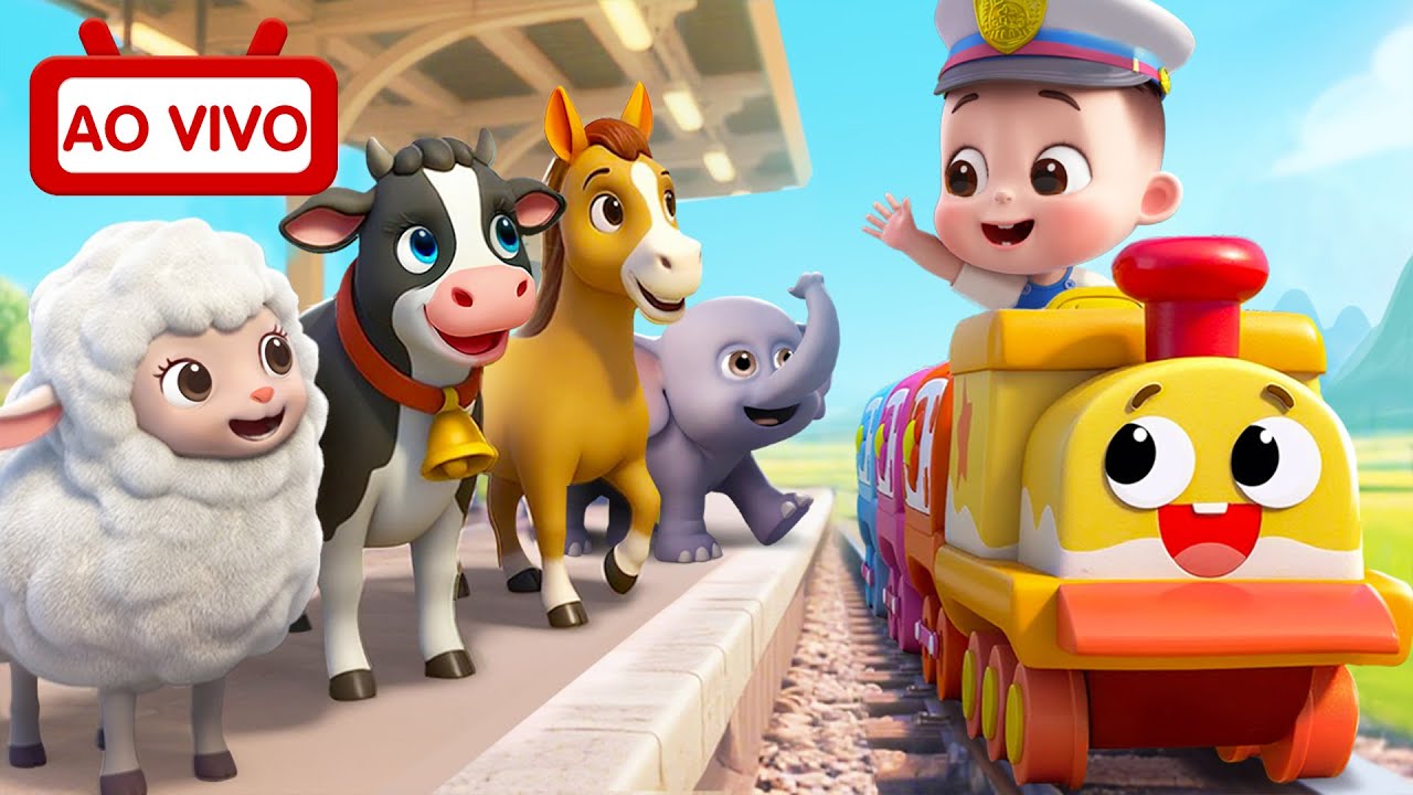 AO VIVO 🔴 Tchu-Tchu, Bichinhos no Trem | Canção da Fazenda |  Cante com Lia e ChaCha | LiaChaCha