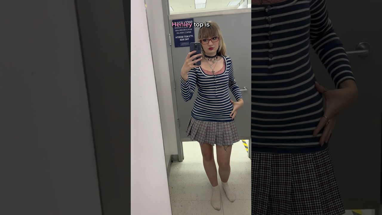 Realistic trying on my thrift finds!!