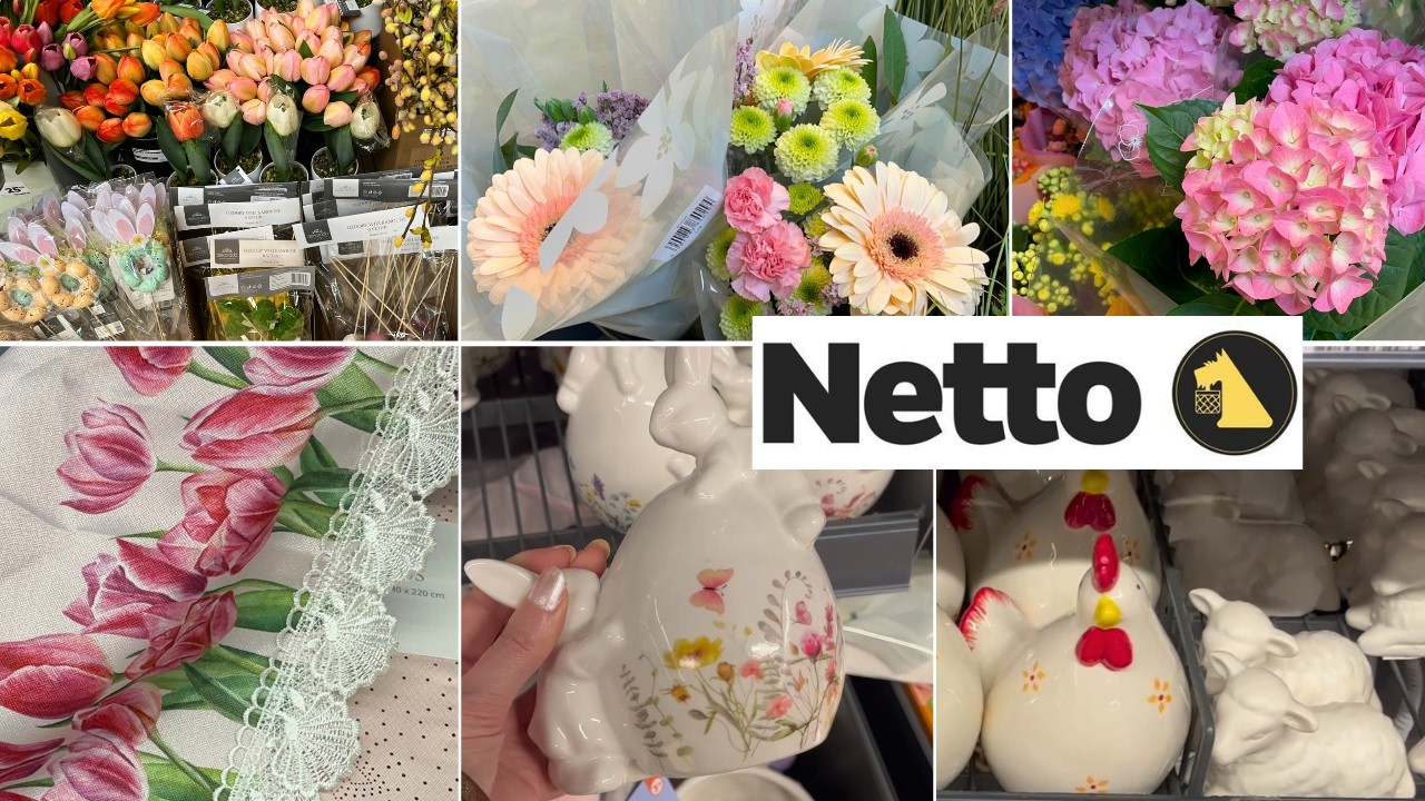 Przegląd roślin w Netto🌿Wielkanoc w Netto/Piękne obrusy/Urocze wiosenne doniczki🌷