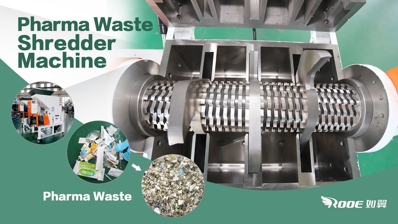 Medical Waste Disposal Expired Drug Slow Speed Shredding Machine #shredder #shreddingmachine
