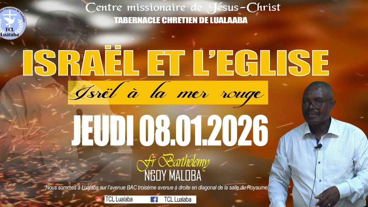 Jeu. 08 janvier 2026 PM ''ISRAEL ET L'EGLISE,(Exode 