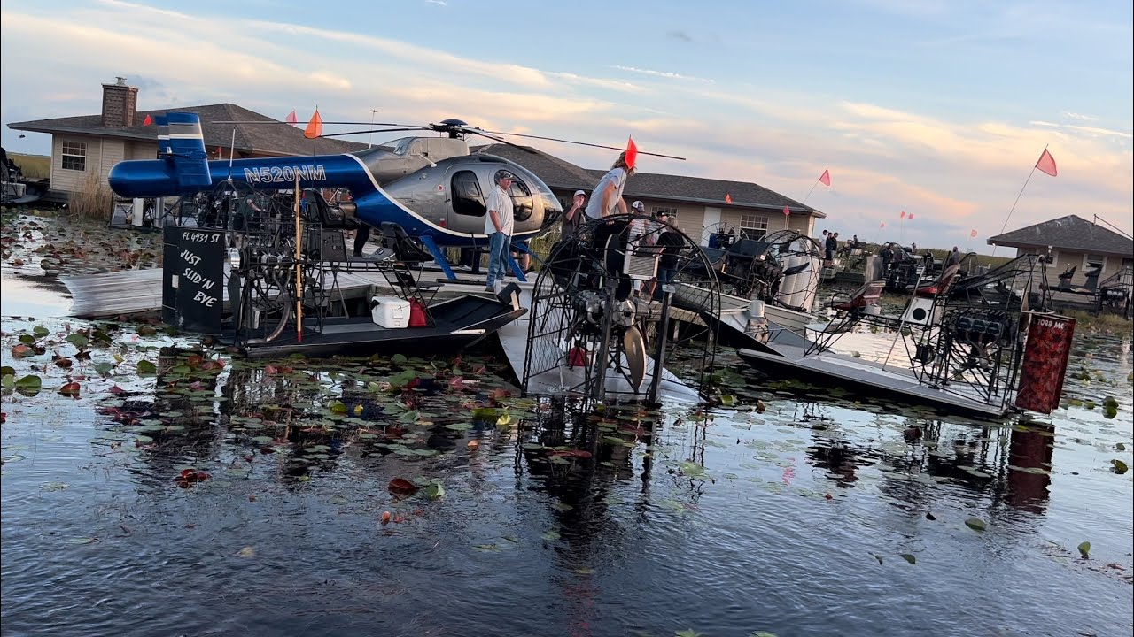Party at Willard’s airboat camp!! Band,helicopter,and riding the Everglades. Overnight at old glory
