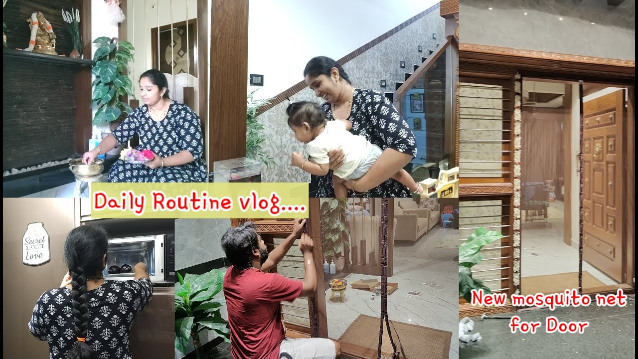 Daily Routine vlog || ಅಬ್ಬಾ!! ಮಕ್ಕಳಿಗೆ ಊಟ ಮಾಡ್ಸೋದು ಯಾಕೆ ಇಷ್ಟು ಕಷ್ಟ 😰||New Mosquito net for main door