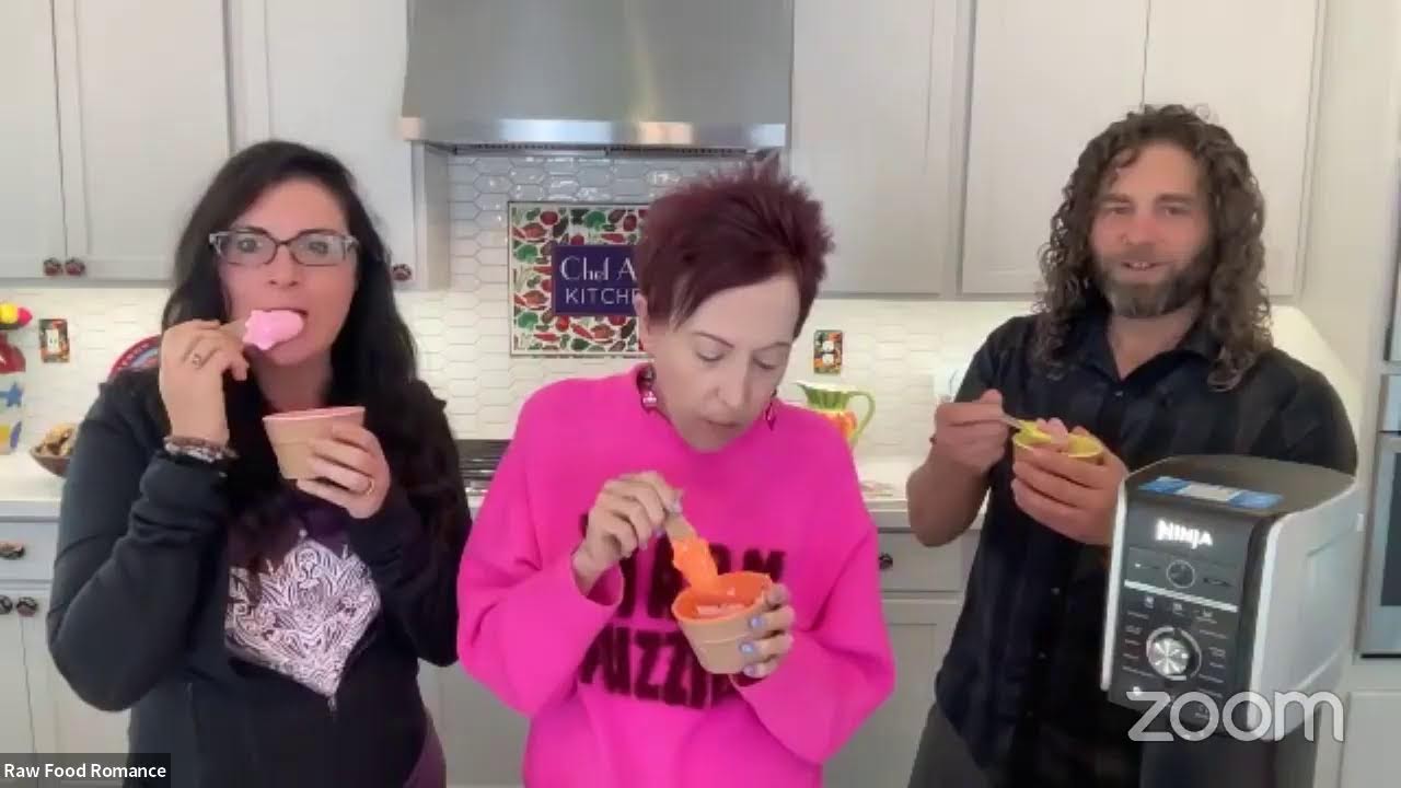 The BEST Low-Fat Raw Vegan Wraps +with Strawberry Ice Cream with Lissa & Nate of Raw Food Romance