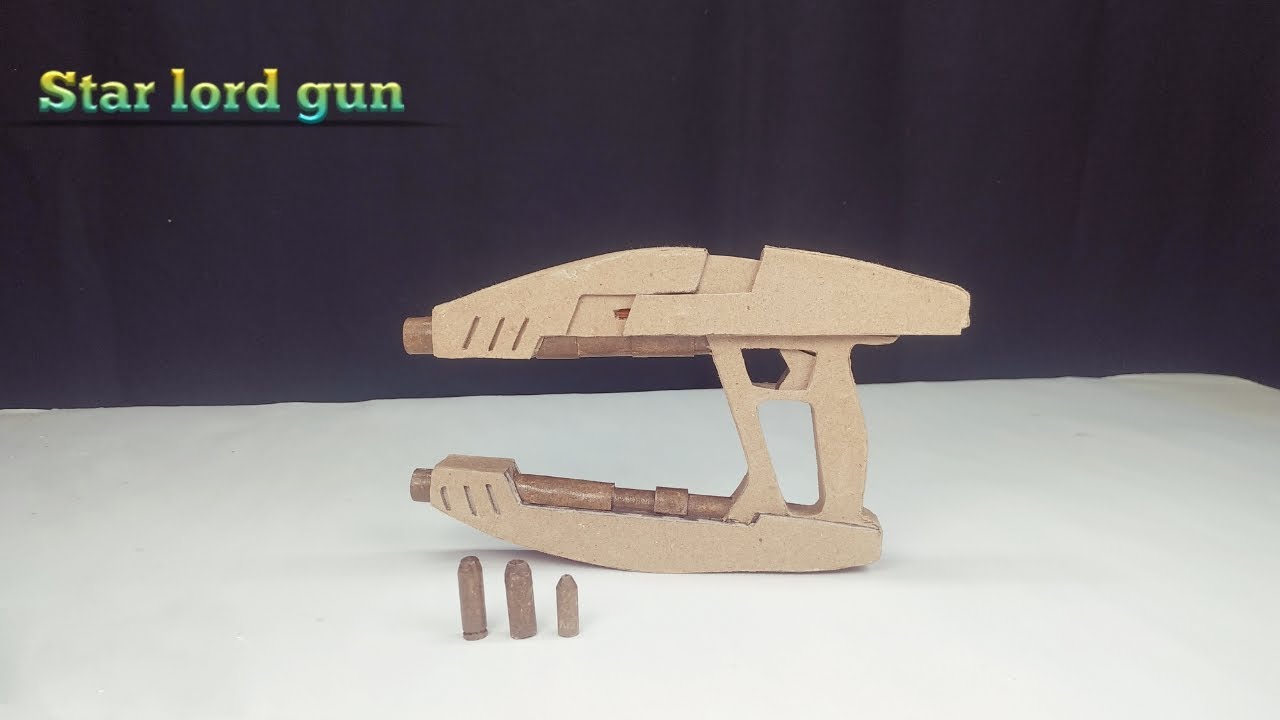 How to make a star lord cardboard gun that shoot