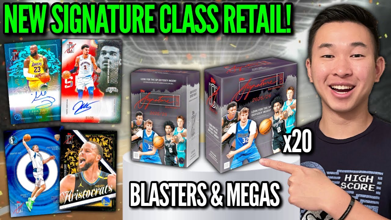 SIGNATURE CLASS RETAIL HAS ARRIVED (3 CASE HITS)! 😱🔥 2025-26 Topps Value Blaster & Mega Box Review