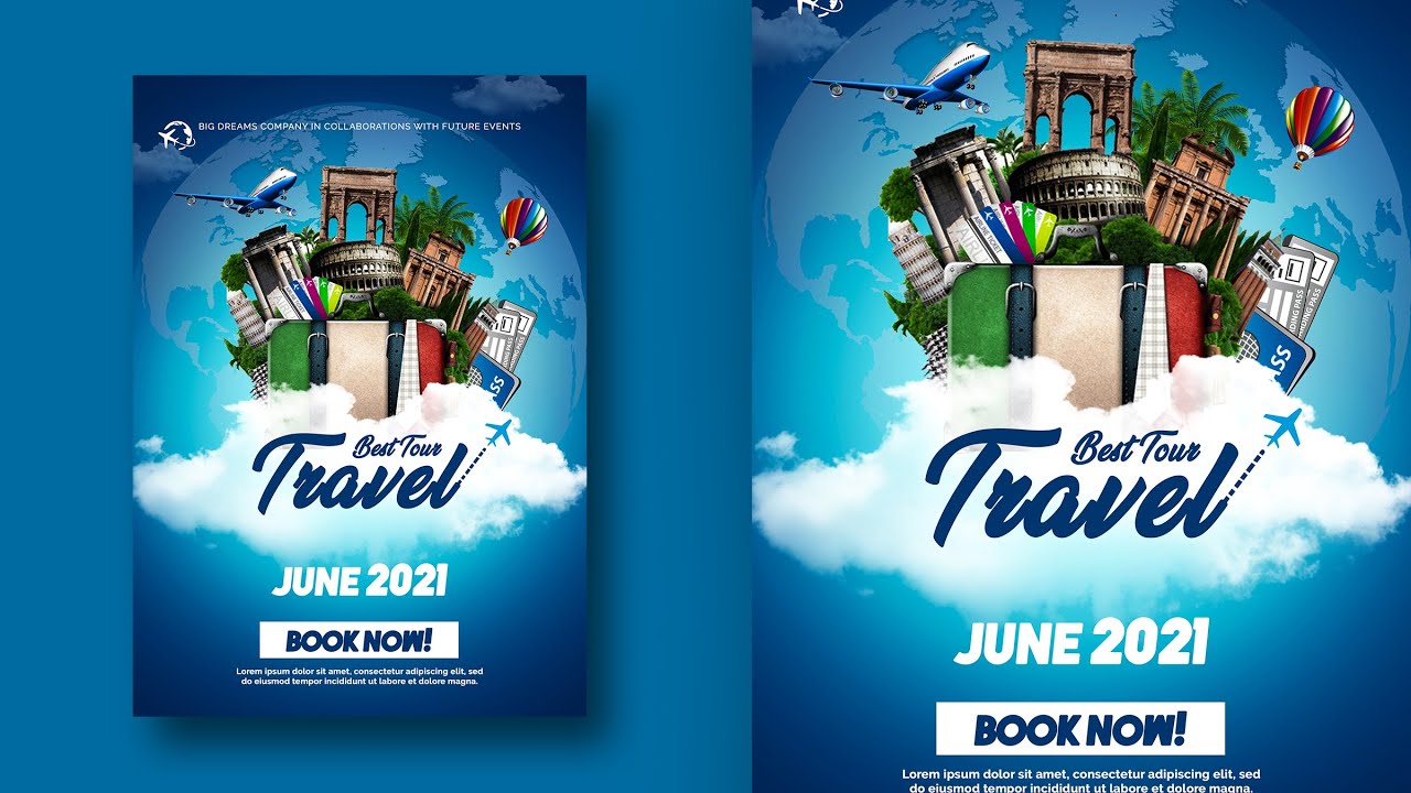 Tour / Travel Poster Design | Photoshop Tutorials