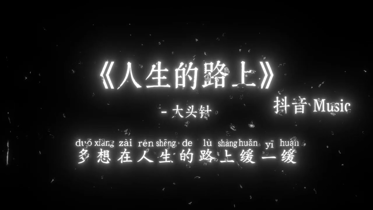 大头针 - 人生的路上（烟嗓男版）『总以为自己还是那个少年，为了想要的生活不知疲倦，朝着定下的目标一路向前，扛下命运安排的所有苦难。』🎧高质音乐｜拼音动态歌词｜抖音最火｜抖音｜TikTok