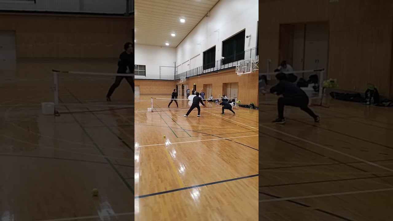 ピックルボール 練習！（ごめんなさい！左右反転しています！）