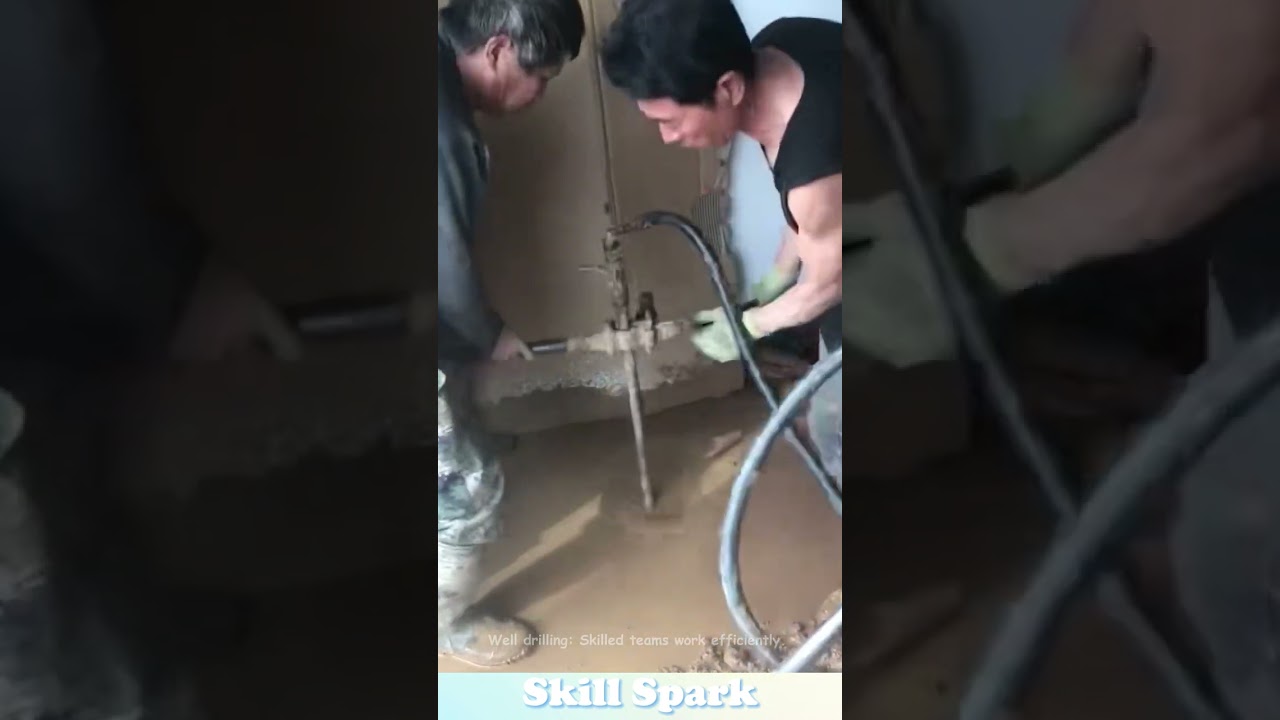 Well drilling: Skilled teams work efficiently. #tools #teamwork