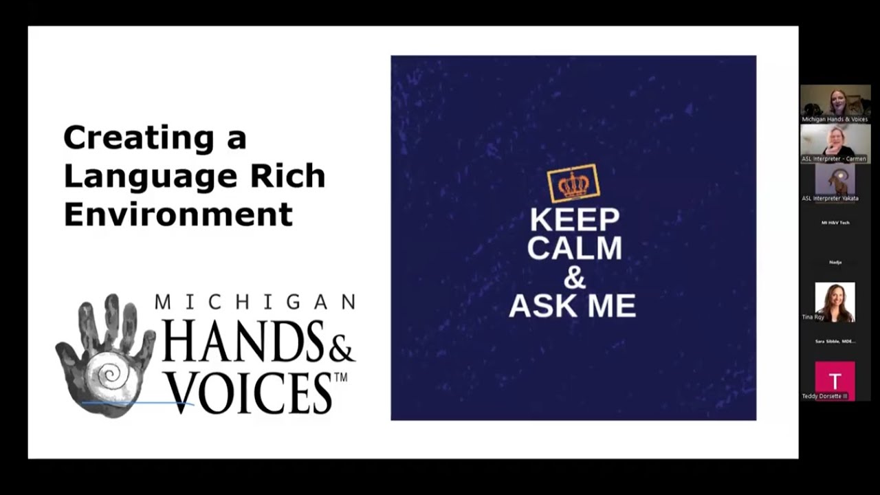 Keep Calm & Ask Me - Creating a Language Rich Environment