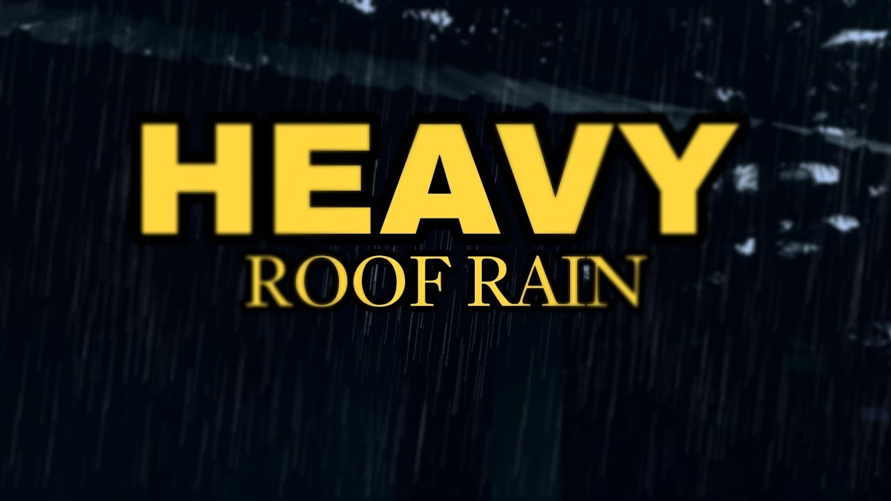 INSTANT SLEEP Heavy Rain on Roof | Dark Screen Rain Storm Ambience