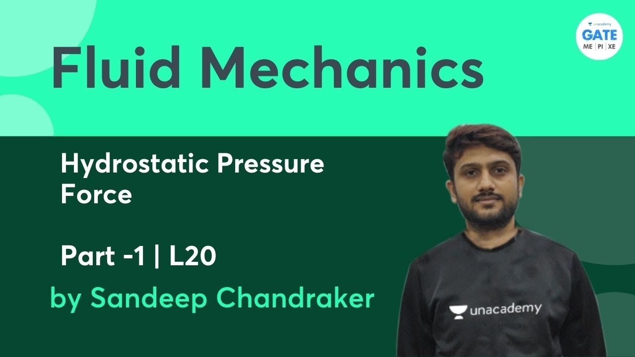 Hydrostatic Pressure Force -1 | Fluid Mechanics L:20 | GATE |  ESE 2022