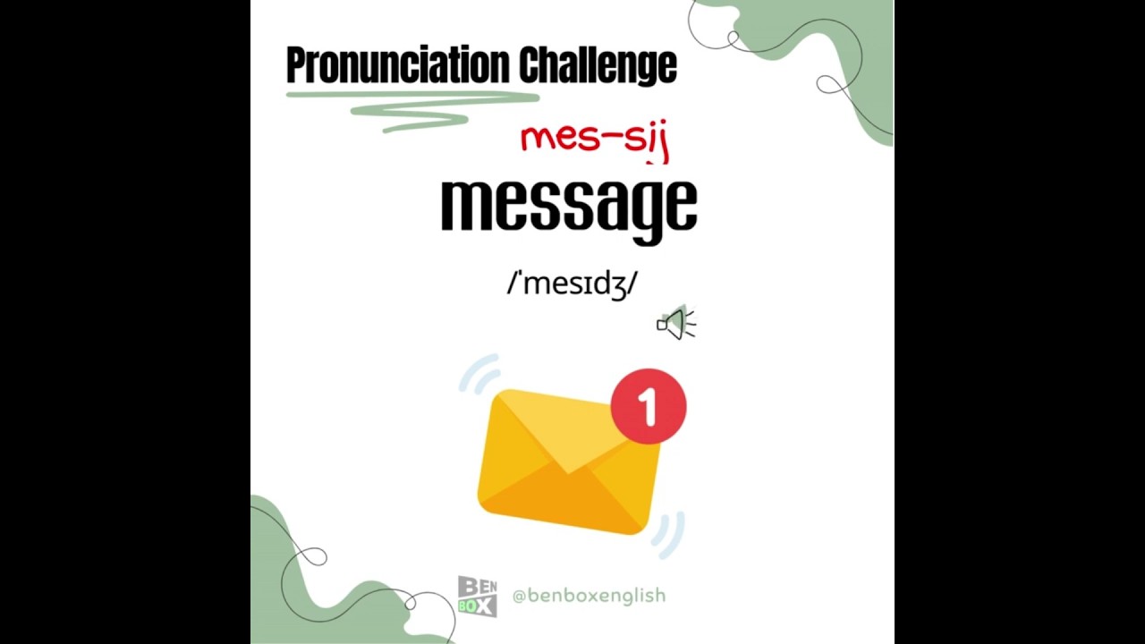 Pronunciation Challenge #message  | How to pronounce this? #shorts